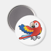 niedlicher Macaw Parrot Magnet (Vorderseite/Rückseite)