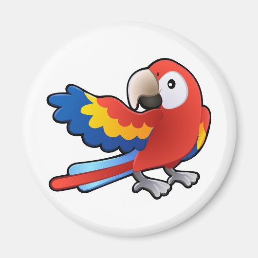 niedlicher Macaw Parrot Magnet (Vorne)