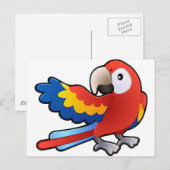 niedlicher Macaw Parrot Postkarte (Vorne/Hinten)