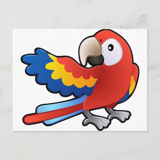 niedlicher Macaw Parrot Postkarte (Vorderseite)