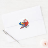 niedlicher Macaw Parrot Runder Aufkleber (Umschlag)