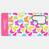 Niedlicher Mädchenbrut-Regenbogen-Schmetterlingsna Samsung Galaxy Hülle (Rückseite (Horizontal))