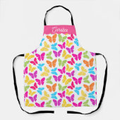 Niedlicher Mädchenbrut-Regenbogen-Schmetterlingsna Schürze (Vorderseite)