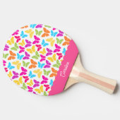 Niedlicher Mädchenbrut-Regenbogen-Schmetterlingsna Tischtennis Schläger (Seitenansicht)