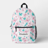 Niedlicher Mädchenschmetterling Bedruckter Rucksack (Vorderseite)