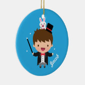 Niedlicher Magier-magischer Häschen-Trick für Keramikornament (Rechts)