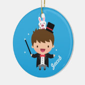 Niedlicher Magier-magischer Häschen-Trick für Keramikornament (Links)