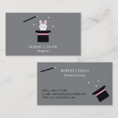 Niedlicher magischer Häschenhut und Wand Visitenkarte (Vorne/Hinten)