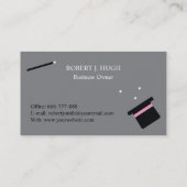 Niedlicher magischer Häschenhut und Wand Visitenkarte (Rückseite)