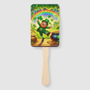 Niedlicher, magischer Leprechaun St. Patrick's Day Fächer