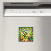 Niedlicher, magischer Leprechaun St. Patrick's Day Magnet (In Situ (Geschirrspüler))