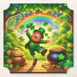 Niedlicher, magischer Leprechaun St. Patrick's Day Untersetzer