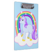 Niedlicher magischer RegenbogenUnicorn Klemmbrett (Rechts)