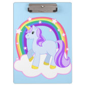 Niedlicher magischer RegenbogenUnicorn Klemmbrett (Vorderseite)