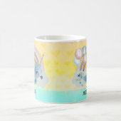 Niedlicher magischer Sea Unicorn-Individuelle Name Kaffeetasse (Mittel)