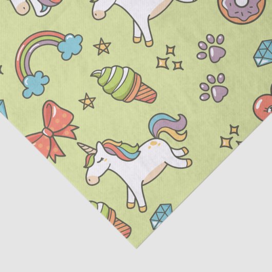 Niedlicher magischer Unicorn Seidenpapier (Ausschnitt)