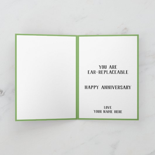 Niedlicher Maismais-Pub Husband-Jubiläum Dankeskarte (Innenseite)