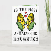 Niedlicher Maismais Pun Daughter Geburtstag Dankeskarte (Vorderseite)