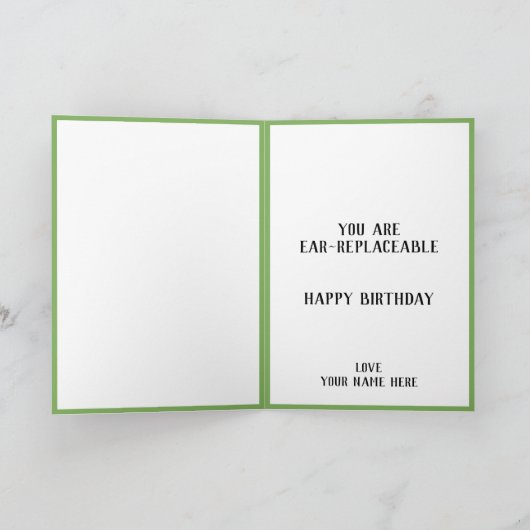 Niedlicher Maismais Pun Daughter Geburtstag Dankeskarte (Innenseite)