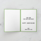 Niedlicher Maismais Pun Ehefrau Frohes Jubiläum Dankeskarte (Innenseite)