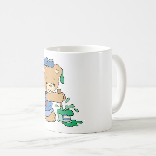 Niedlicher Maler Kaffeetasse (VorderseiteRechts)