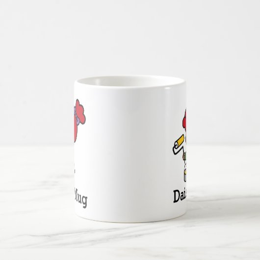 Niedlicher Malerkünstler mit Roller Kaffeetasse (Mittel)