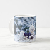 Niedlicher maltesischer Hund Kaffeetasse (Vorderseite Links)