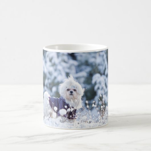 Niedlicher maltesischer Hund Kaffeetasse (Mittel)