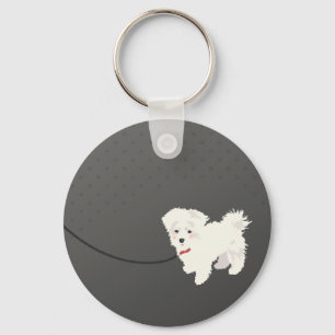 Niedlicher maltesischer Hund Schlüsselanhänger