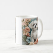 Niedlicher, maltesischer Welpe Kaffeetasse (VorderseiteRechts)