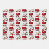 Niedlicher maltesischer Welpenhund in Holiday Gift Geschenkpapier Set (Vorderseite 2)