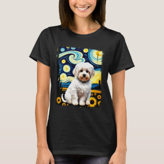 Niedlicher Maltipoo Dog Pop Art Colorful Design Po T-Shirt