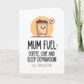 Niedlicher Mama Fun Kaffee Lover Funny Mothers Day Karte (Vorderseite)