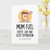 Niedlicher Mama Fun Kaffee Lover Funny Mothers Day Karte (Gelbe Blume)