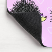 Niedlicher Mama-und Baby-Igel Mousepad (Ecke)