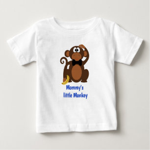 Niedlicher Mama's Little Monkey Baby T - Shirt