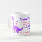 Niedlicher Mamasaurus Muttertag Kaffeetasse (Vorderseite Links)