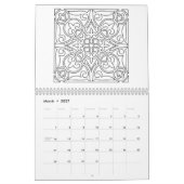 Niedlicher Mandalafarbtonbuch Kalender (Mär 2027)