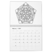 Niedlicher Mandalafarbtonbuch Kalender (Feb 2027)