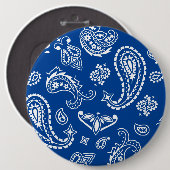 Niedlicher Mandalapprint nach Maß in blau Button (Vorne & Hinten)