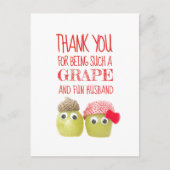 Niedlicher Mann der Traube Valentine's Day Postcar Postkarte (Vorderseite)