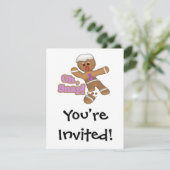 niedlicher Mann-Keks Einladung (Stehend Vorderseite)