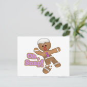 niedlicher Mann-Keks Postkarte (Stehend Vorderseite)