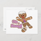 niedlicher Mann-Keks Postkarte (Vorne/Hinten)