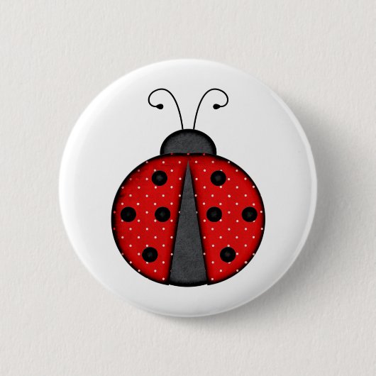 Niedlicher Marienkäfer Button (Vorderseite)