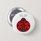 Niedlicher Marienkäfer Button (Vorne & Hinten)