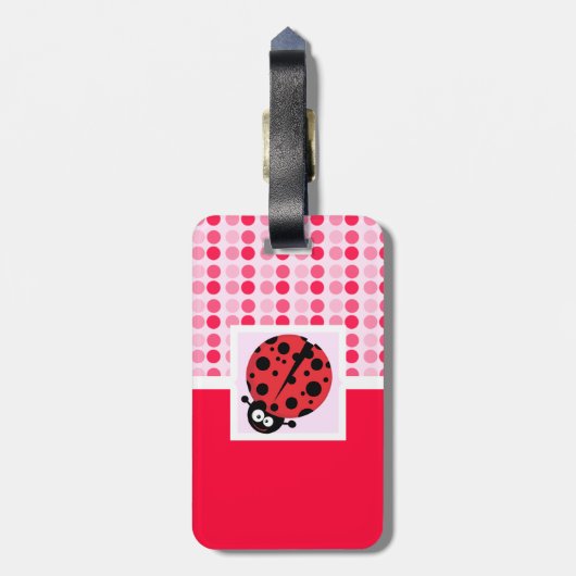 Niedlicher Marienkäfer Gepäckanhänger (Rückseite vertikal)