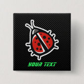 Niedlicher Marienkäfer; Glatt Button (Vorderseite)