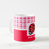 Niedlicher Marienkäfer Kaffeetasse (Vorderseite Links)