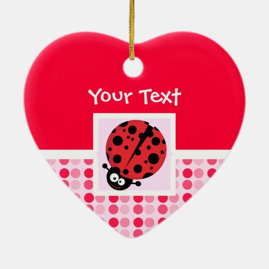 Niedlicher Marienkäfer Keramikornament (Hinten)